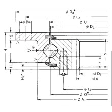 Rothe Erde Flanged-Roulements à engrenages internes (232.20.1000.013 (Type 21 / 1200.2)